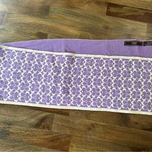 Coach Purple and Cream Patterned Scarf